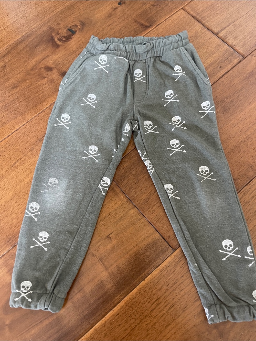 Chaser Olive Green Skull Jogger Pants - Flaws Noted